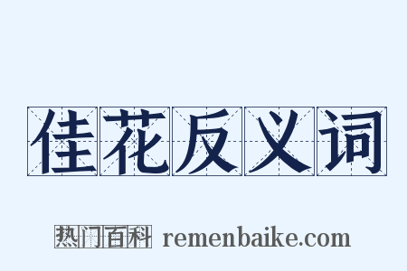 佳花反义词是什么意思的图片